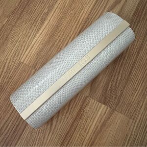 Jimmy Choo gray‎ Faux Snakeskin embossed Hardshell Glasses Case